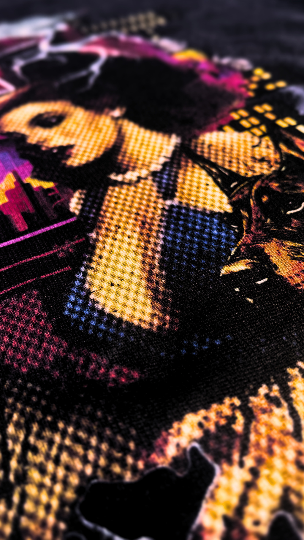 MNS Vida Loca Tampa Tee print and fabric detail